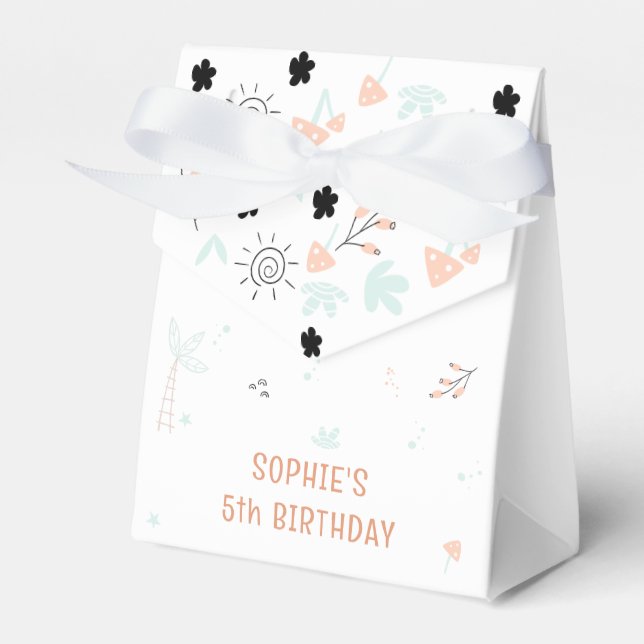 Caixinha De Lembrancinhas Aniversário de criança de animais selvagens safari (Frente)