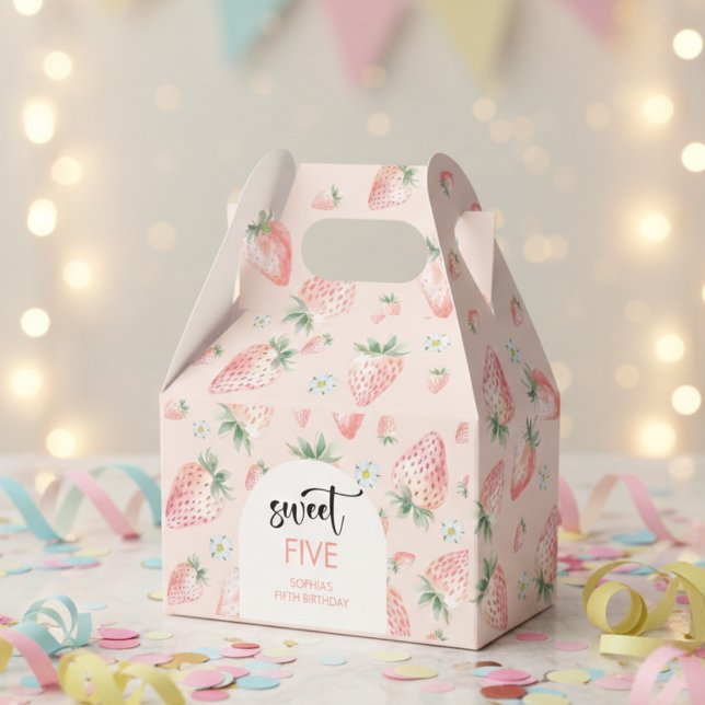 Caixinha De Lembrancinhas Aniversário de criança de morango doce (Criador carregado)