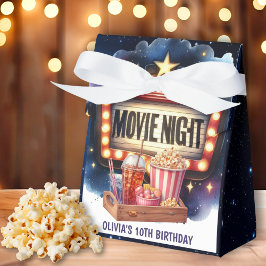 Caixinha De Lembrancinhas Aniversário de criança de pipoca de Filme Noite