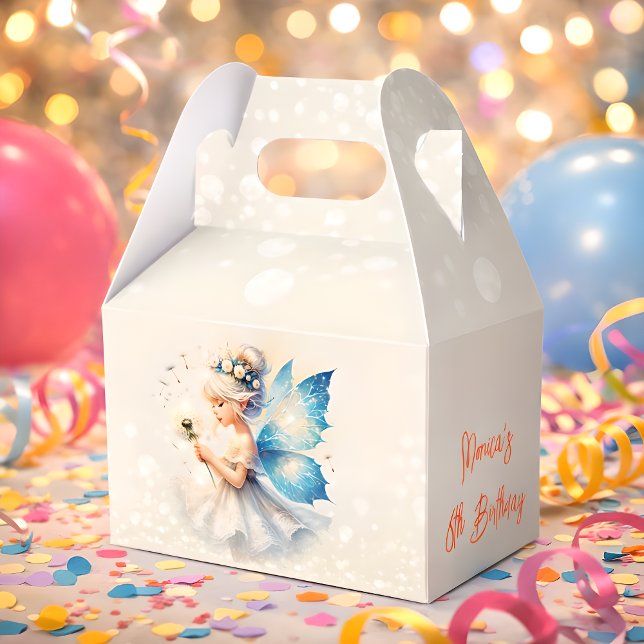 Caixinha De Lembrancinhas Aniversário de criança de silhueta de fada mágica (Criador carregado)