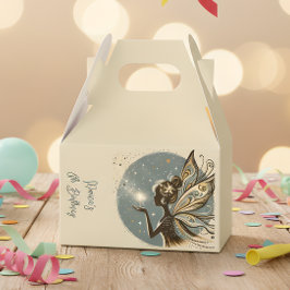 Caixinha De Lembrancinhas Aniversário de criança de silhueta de fada mágica