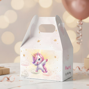 Caixinha De Lembrancinhas Aniversário de criança de unicórnio pink de abbing