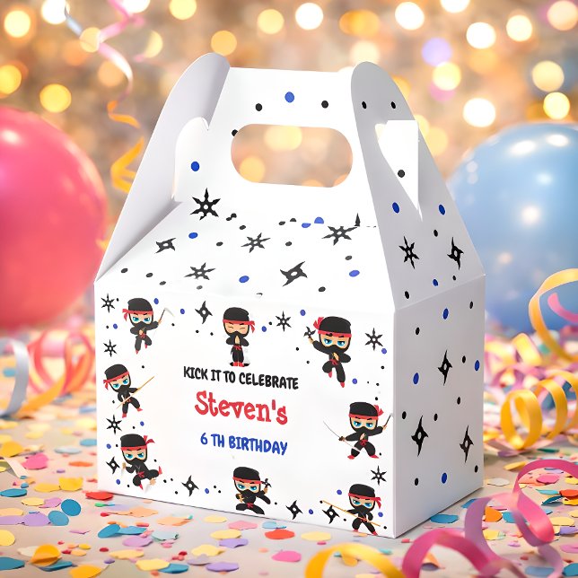 Caixinha De Lembrancinhas Aniversário de criança estilo Ninja (Criador carregado)