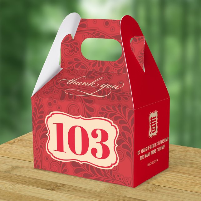 Caixinha De Lembrancinhas Aniversário de idosos "Longevidade" chineses (Criador carregado)