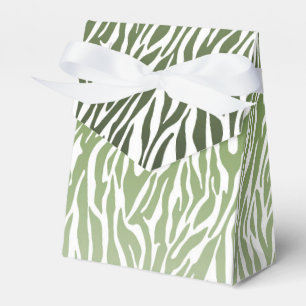 Caixinha De Lembrancinhas Aniversário de Impressão de Zebra Verde Selvagem