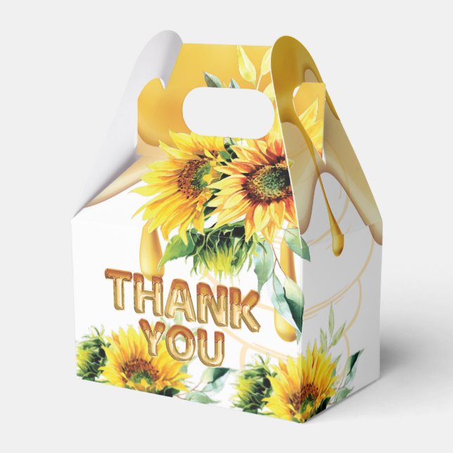 Caixinha De Lembrancinhas Aniversário de Mel Personalizado I Chá de fraldas (Frente)