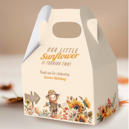 Caixinha De Lembrancinhas Aniversário de Pequeno Girassol