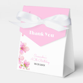Caixinha De Lembrancinhas Aniversário do Blossom Sakura do Pastel Rosa