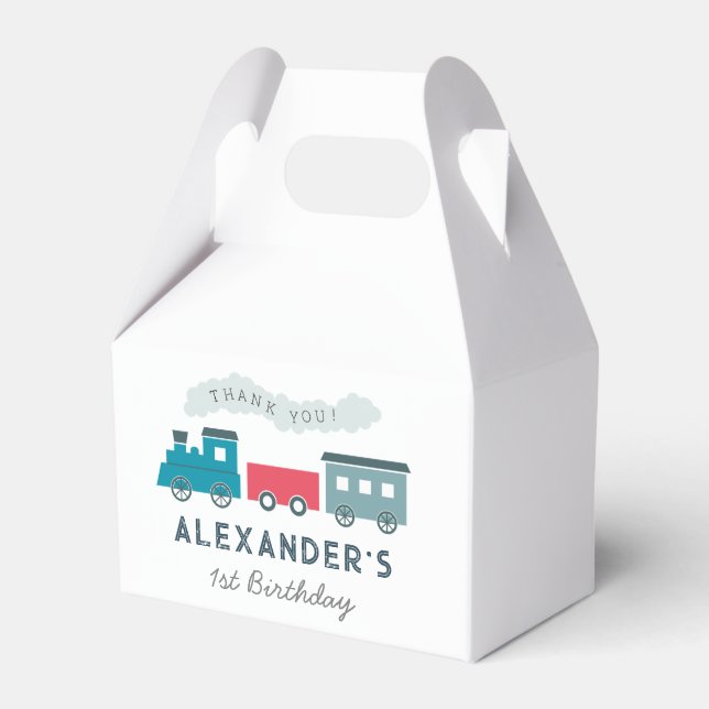 Caixinha De Lembrancinhas Aniversário do Boi Azul do Comboio a Vapor Obrigad (Frente)