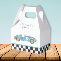 Aniversário do carro de corrida azul