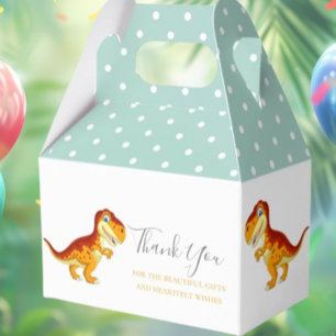 Caixinha De Lembrancinhas ANIVERSÁRIO DO Dinossauro Dourado
