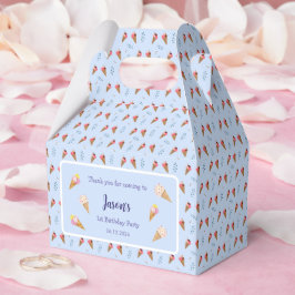 Caixinha De Lembrancinhas Aniversário do Garoto Cone Crianças do Sorvete Leg