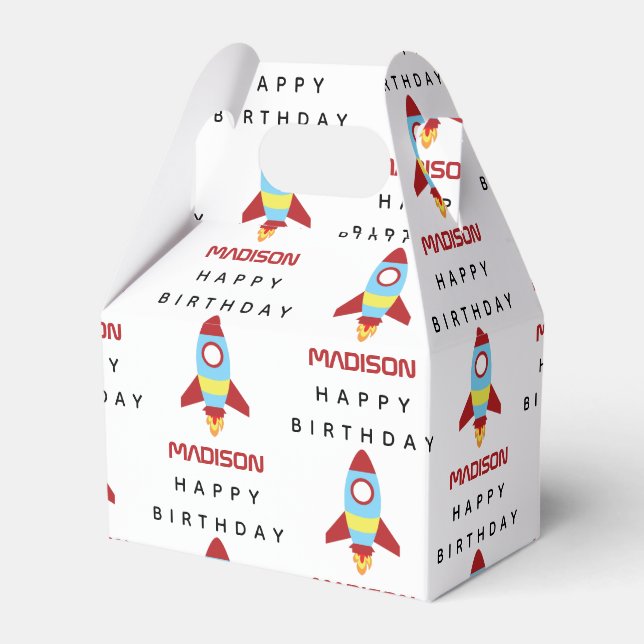 Caixinha De Lembrancinhas Aniversário do Nome Personalizado de Lançamento do (Frente)