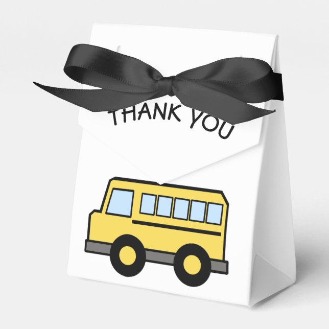 Caixinha De Lembrancinhas Aniversário do ônibus escolar (Frente)