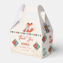 Aniversário do Padrão Colorido de Raposa Geométric