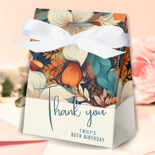 Caixinha De Lembrancinhas Aniversário do Padrão Floral da Flor Elegante