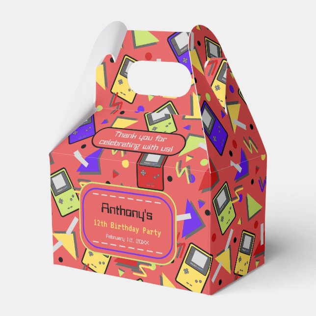 Caixinha De Lembrancinhas Aniversário do Red Retro Gaming (Frente)