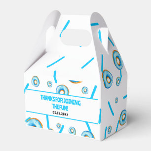Caixinha De Lembrancinhas Aniversário do Rosquinha Branco e Azul