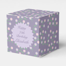 Caixinha De Lembrancinhas Aniversário Floral Roxo