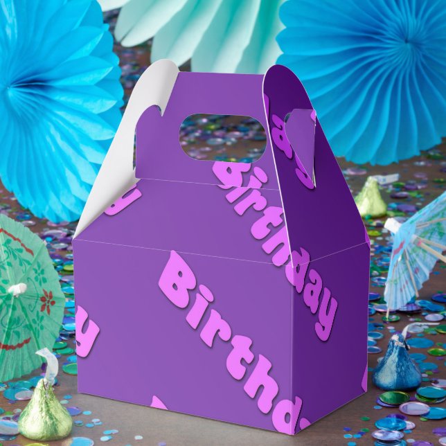 Caixinha De Lembrancinhas Aniversário (roxo) (Festa)