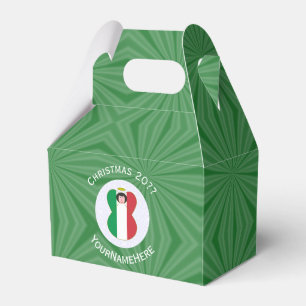 Caixinha De Lembrancinhas Anjo de Natal da Bandeira Italiana Gable