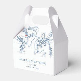 Caixinha De Lembrancinhas Annapolis Maryland Mapa Elegante Casamento