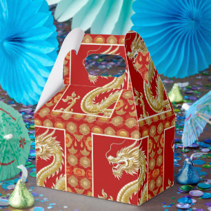 Caixinha De Lembrancinhas Ano Novo Chinês Feliz Moderno padrão asiático mode