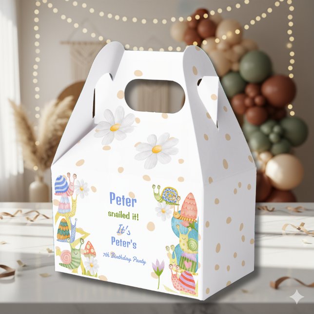 Caixinha De Lembrancinhas Apanhou-o! Aniversário de caracol (Criador carregado)