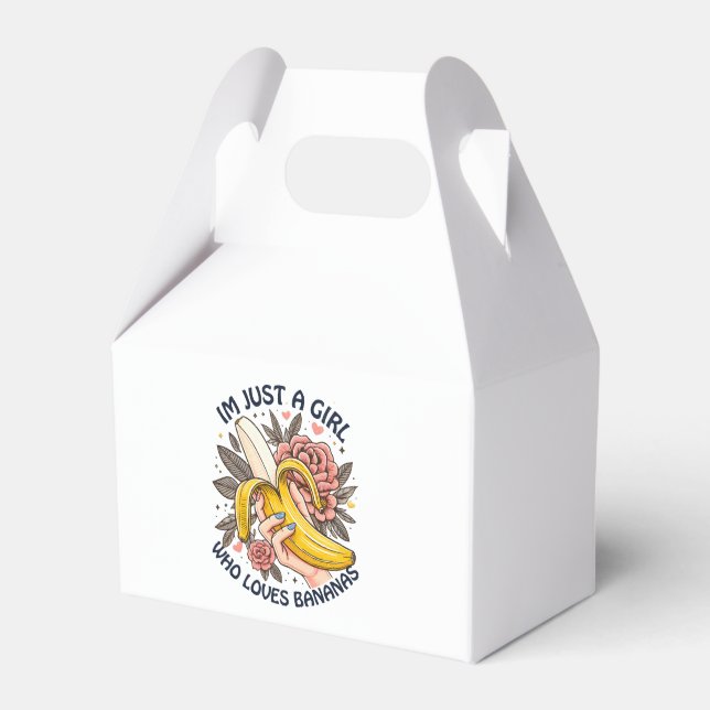 Caixinha De Lembrancinhas Apenas Uma Menina Que Ama Bananas (Frente)