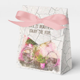 Caixinha De Lembrancinhas Aproveite o passeio | Bicicleta De Aquarela Com Fl