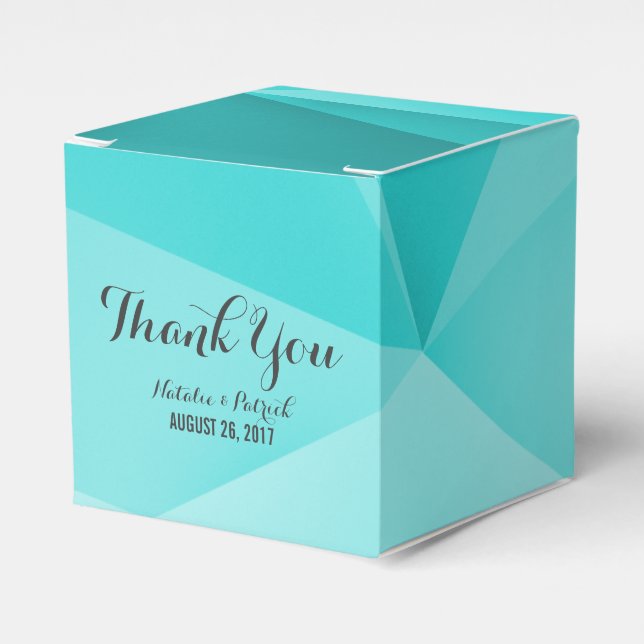 Caixinha De Lembrancinhas Aqua Jewel Tones Casamento Boxes (Frente)