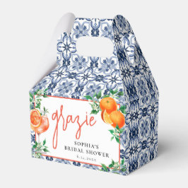 Caixinha De Lembrancinhas Aquarela Amor Spritz Positano Azul Telha