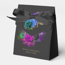 Caixinha De Lembrancinhas Aquarela Floral Mardi Gras Quinceañera