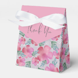 Caixinha De Lembrancinhas Aquarela Floral Rosa Beije Obrigado Casamento  