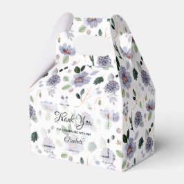 Caixinha De Lembrancinhas Aquarela Floral Roxa