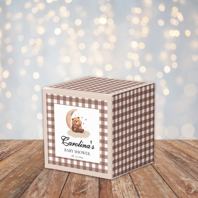 Caixinha De Lembrancinhas Aquarela Teddy chá de fraldas neutro em termos de  (Criador carregado)