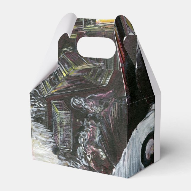 Caixinha De Lembrancinhas Aquático, porém beijado com vento deserto (Frente)