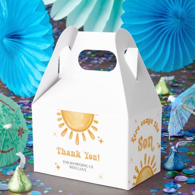 Caixinha De Lembrancinhas Aqui Vem O Chá de fraldas Filho (Festa)