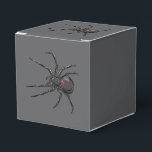 Caixinha De Lembrancinhas Aranha-Aranha-Vaca-Preta<br><div class="desc">Caixa de Presença de Favor do Partido Quadrado impressa com Aranha-Vaca-Preta Desenho Original Desenho Arte-design gráfico desenhado à mão pelo compro de impressão do FabricSeal sob demanda Zazzle.com #ZazzleMade ©️ Original. https://www.zazzle.com/store/thefabricseal Comemorar o Halloween e Gótico a qualquer momento do ano com a nossa cor-de-rosa legal com a marca vermelha...</div>