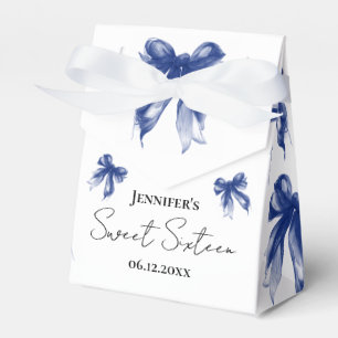 Caixinha De Lembrancinhas Arco Azul Marinho Coquette Script Agradecimento Sw
