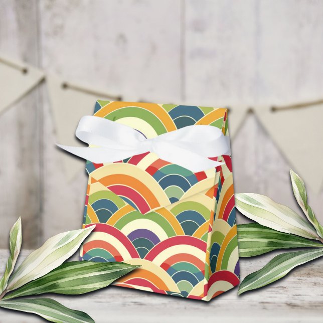 Caixinha De Lembrancinhas Arco-Íris Colorido Boho (Criador carregado)