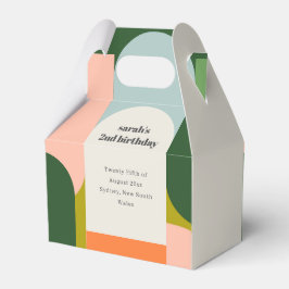 Caixinha De Lembrancinhas Arco Retroativo Colorido De Groovy Colorido Qualqu