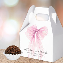 Caixinha De Lembrancinhas Arco rosa Chá Bebezinha Obrigado