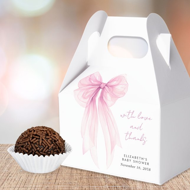 Caixinha De Lembrancinhas Arco rosa Chá Bebezinha Obrigado (Criador carregado)