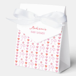 Caixinha De Lembrancinhas Arcos e Chá de fraldas de padrões de coração