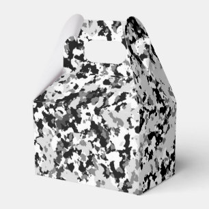 Caixinha De Lembrancinhas Arctic Branco Cinza Preto Camo Camuflagem Festa