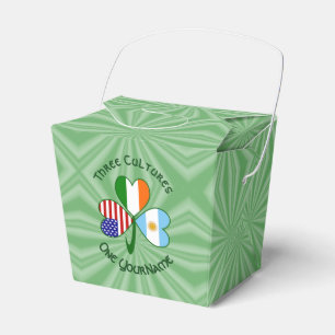 Caixinha De Lembrancinhas Argentina Irlanda EUA Trevo Bandeira