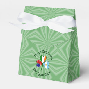 Caixinha De Lembrancinhas Argentina Irlanda EUA Trevo Personalizado 