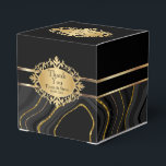 Caixinha De Lembrancinhas Árgula Elegante com Preto e Dourado<br><div class="desc">Lindas Caixas de Favor prontas para você personalizar. (NOTA: Verifique o tamanho de cada caixa de presente para ter certeza de que é a altura certa para a sua ocasião... As camadas gráficas podem ser ajustadas à maioria dos produtos do ajustado) Este design funciona bem para qualquer outro evento ou...</div>