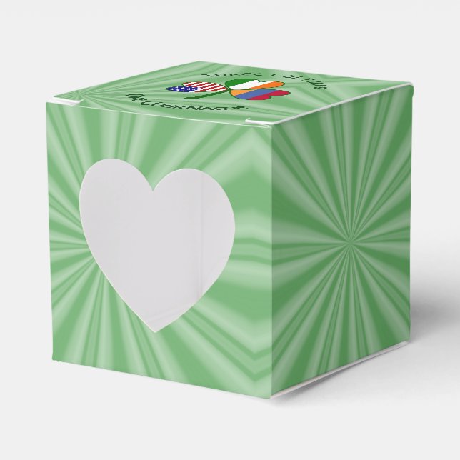 Caixinha De Lembrancinhas Armênia Irlanda EUA Shamrock Flag Personalize (Frente)